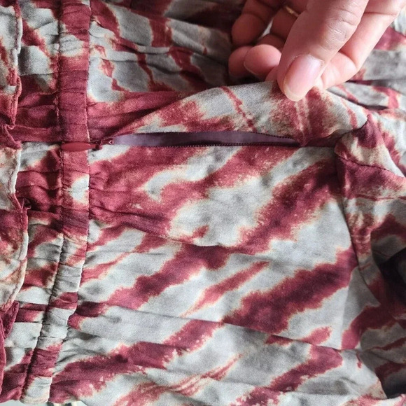 New Ulla Johnson Naiara Mini Dress Women's Size 2 Canyon Clay Red Brown Tie-Dye - Picture 10 of 16